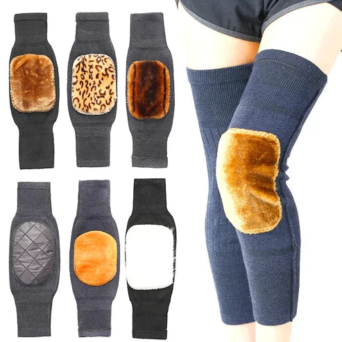 2 Pcs Warm Wool Knee Pads Super Elastic